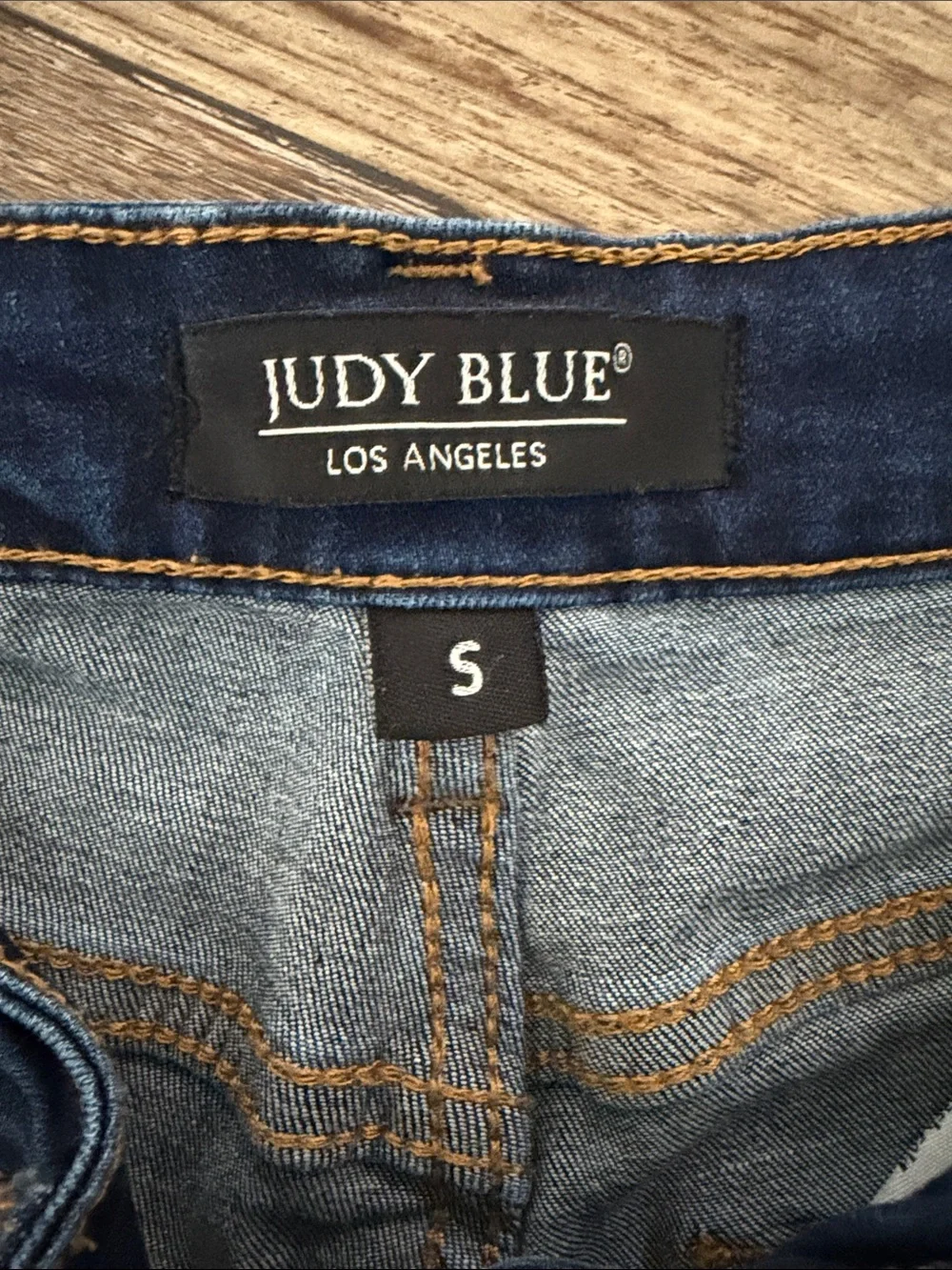 Judy Blue Dark Wash Distressed Cuffed Denim Shorts